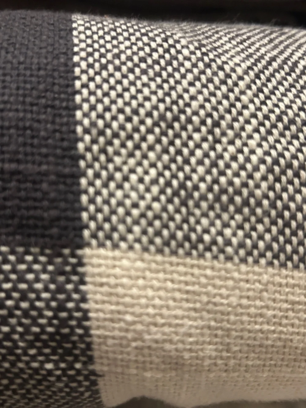 Pottery Barn Gray & Cream Buffalo Check Duvet Cover